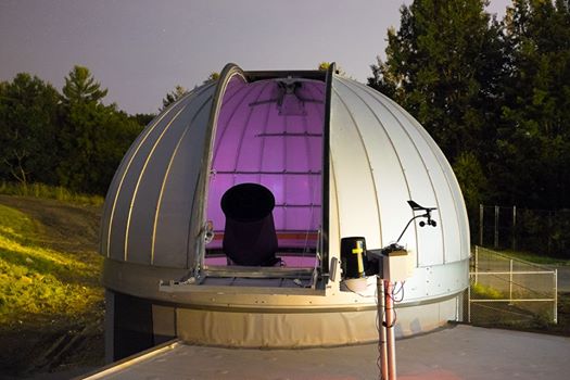 Exterior view of the dome, shutter, and weather suite