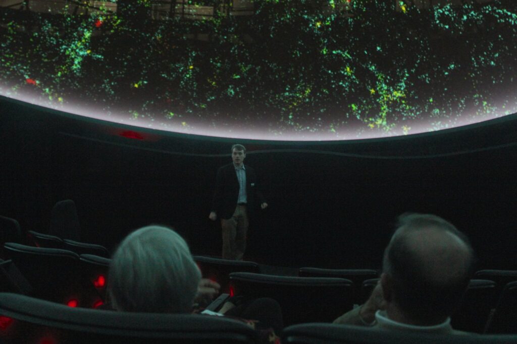 Scott Mitchell Presenting Show in Dome